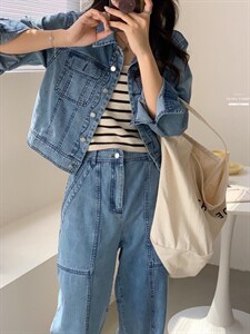 2022香丽迪新款牛仔套装图片