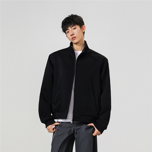 秋冬新款400克重磅立领拼接卫衣WY953-P55K控88图片