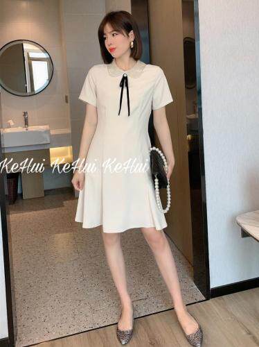 【现货】夏季新款带领珠双层领连衣裙，女装连衣裙，珂 慧