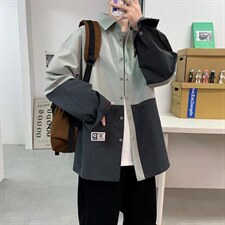 长袖衬衫春款男港风潮流C2117P40图片