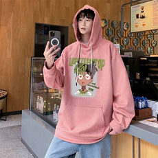 已注册港风抖音直播得物品质宽松麂皮绒连帽卫衣W6006P48，男装卫衣，电商C408-1(原B339-1)