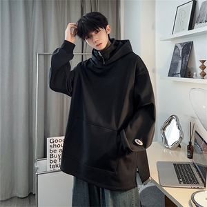 M-6XL 420克oversize大码秋季新款加绒连帽套头卫109-W02040-P58图片
