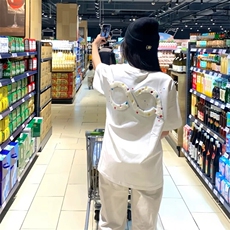 万针全刺绣工艺抖音得物高品质260克重磅纯棉双纱美式高街短袖T恤，男装T恤，电商A486-1