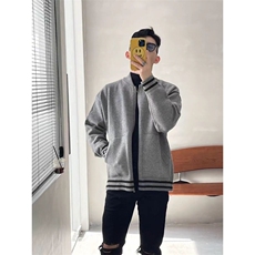 撞色休闲针织开衫外套男秋冬新品宽松百搭情侣毛衣MY8208-P70，男装针织衫/毛衣，星座208-5