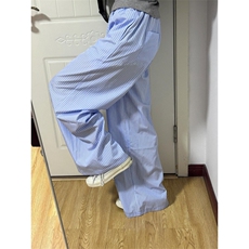 蓝色条纹休闲裤子男W18-P38，男装休闲裤，星座1007（原301D）