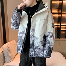 现货外贸侧飞图立领光板团体服班服宽松韩版情侣学生外套羽绒服，男装羽绒服，星座301D-5(原星座1415）