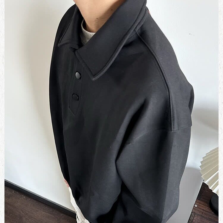 休闲男士春秋季新款痞帅宽松POLO领卫衣男WY485-P42,男装Polo衫,星座208-5