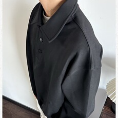 休闲男士春秋季新款痞帅宽松POLO领卫衣男WY485-P42，男装Polo衫，星座208-5