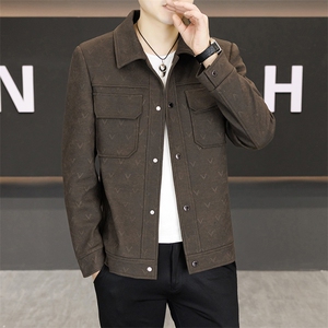 春季夹克男高品质翻领外套型男商务休闲百搭青年外套男S2601-P88图片