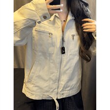 26春装高品质老钱风立领夹克外套男女美式潮牌拉链工装风宽松上衣，男装夹克，电商A486