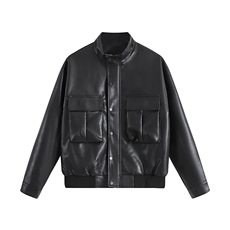 新款男式皮衣立领立体口袋潮酷款1409-6803-P70，男装皮衣，星座1409