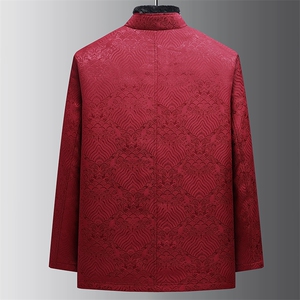 唐装毛领羽绒服套装风90白鸭羽绒服可脱卸内胆外套TF823-P235图片