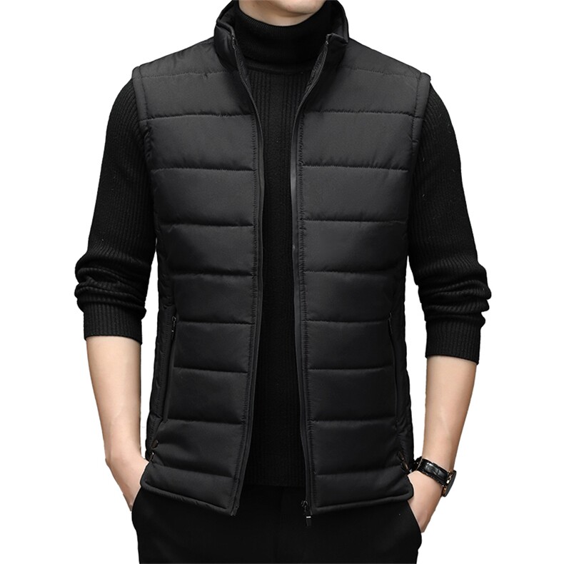 秋冬季马甲男士潮保暖休闲百搭外套立领宽松棉服SNNMJ81865-P100,男装背心/马甲,电商B212（原钱塘6029）