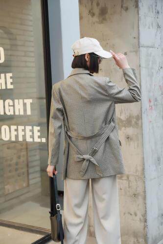 春季新款超火格子西装，女装西装，变色鸟(4F)