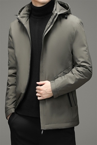 爸爸冬装可脱卸帽羽绒服外套中年男冬季休闲羽绒服MYYL92199-P210图片