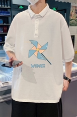 PL57112-P35翻领短袖polo衫男大码胖子半袖t恤男有领保罗衫模特，男装Polo衫，电商A040