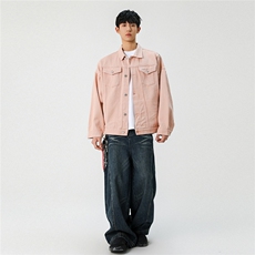 2025款抖音品质男士宽松纯色情侣休闲水洗外套上衣N961/P85，女装短外套，星座202