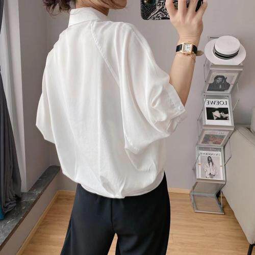 夏季潮流打结衬衣，女装，日の谷