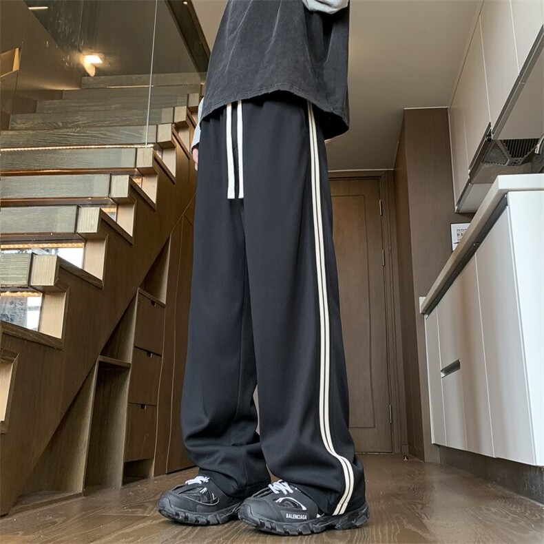 25年春款针织休闲裤宽松港风得物无影墙（现货）C323-1-7805-TP38，男装休闲裤，电商C323-1