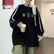F191-P352024春季新款宽松潮牌上衣美式复古学院风潮牌卫衣现货，男装卫衣，星座512-6