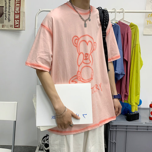 2021夏季中性风男女短袖宽松纯棉T恤T6002-P30,男装T恤,电商A128