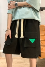 K6070/P35夏季新款立体多口袋工装松紧系绳短裤男大码中裤男裤子，男装牛仔裤，电商A141