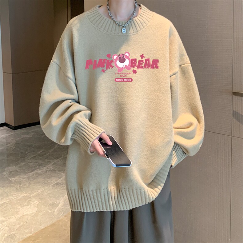 半高领毛衣男士大码针织衫男毛线衣男 M18329-P45 加绒款-P65图片