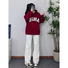 B221美式ins高街小众假破洞修身微喇牛仔裤LK22065-P65控88，男装牛仔裤，电商B221