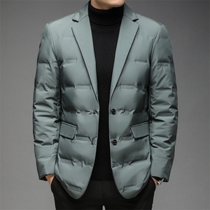 2023冬季新款羽绒服男保暖外套90白鸭绒纯色休闲立领DS9908-P250图片