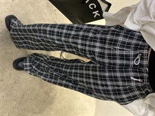 超显腿长格纹裤，其它，Alissa Lin