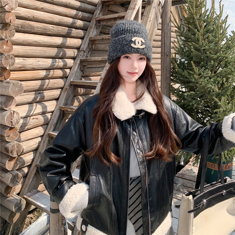 主推现货2025冬季新款仿皮90%羽绒机车服C022-9158-P285-K428,女装皮衣,2C022