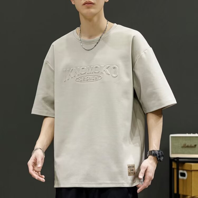 大肚子短袖男士夏季2025新款宽松加肥加大码半袖t恤衣服胖子男装图片
