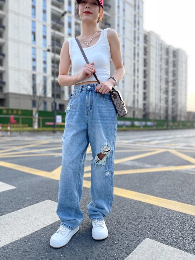 牛仔裤，女装牛仔裤，跳跳谷