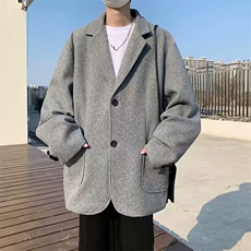 2023港风文艺长袖西装男春秋宽松潮流西服，男装西服，星座716-3