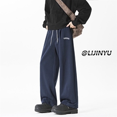 华棉潮牌卫裤新款宽松直筒百搭阔腿休闲裤X1531特批：42：78，男装休闲裤，星座718