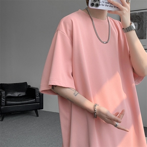 8XL-M高品质重磅棉光版纯色短袖T恤百搭款半截袖五分袖DX332特P23图片