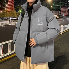 港风秋冬新款保暖立领宽松棉服外套男MY2056P95控128，男装棉衣，电商A268A