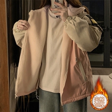 棒球服外套女冬加绒加厚学生宽松风连帽羊羔毛棉衣ins潮C430-P95，男装棉衣，星座911-2(原星座613-2）