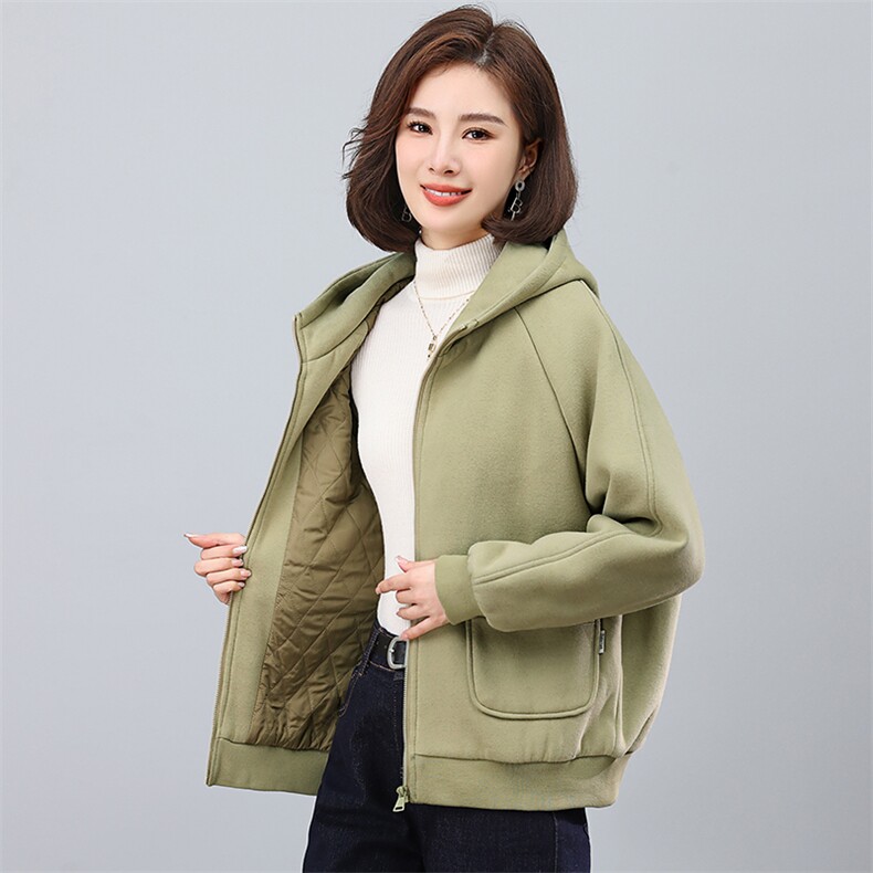 2024冬季连帽时尚休闲羽绒棉加厚保暖舒适棉服,女装棉衣/棉服,独衣靓