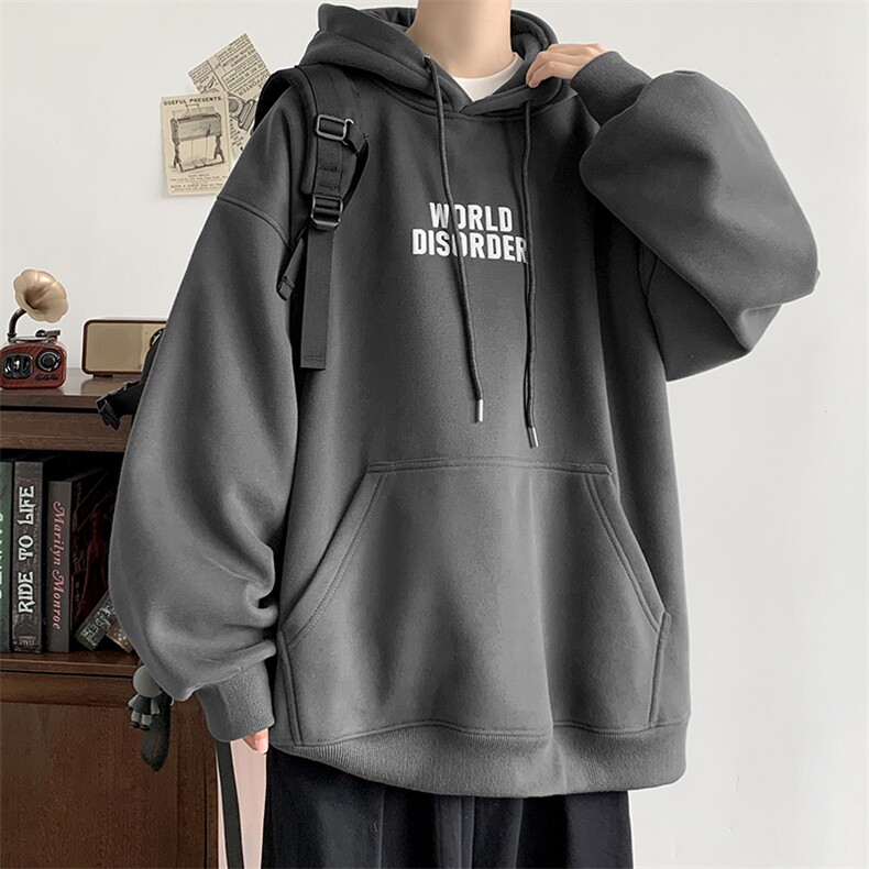 主推 卫衣男中性港风宽松字母休闲外套416B-1-WY667-P55 限78图片