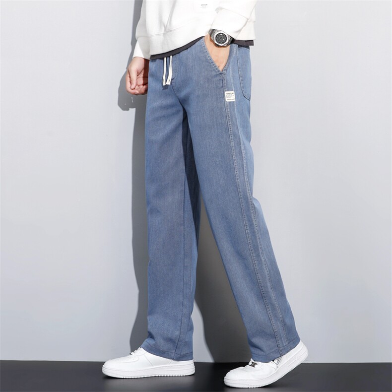 1048的秋冬款早秋休闲阔腿男士直筒宽松潮青年运动拖地裤子外贸，男装休闲裤，星座224-1