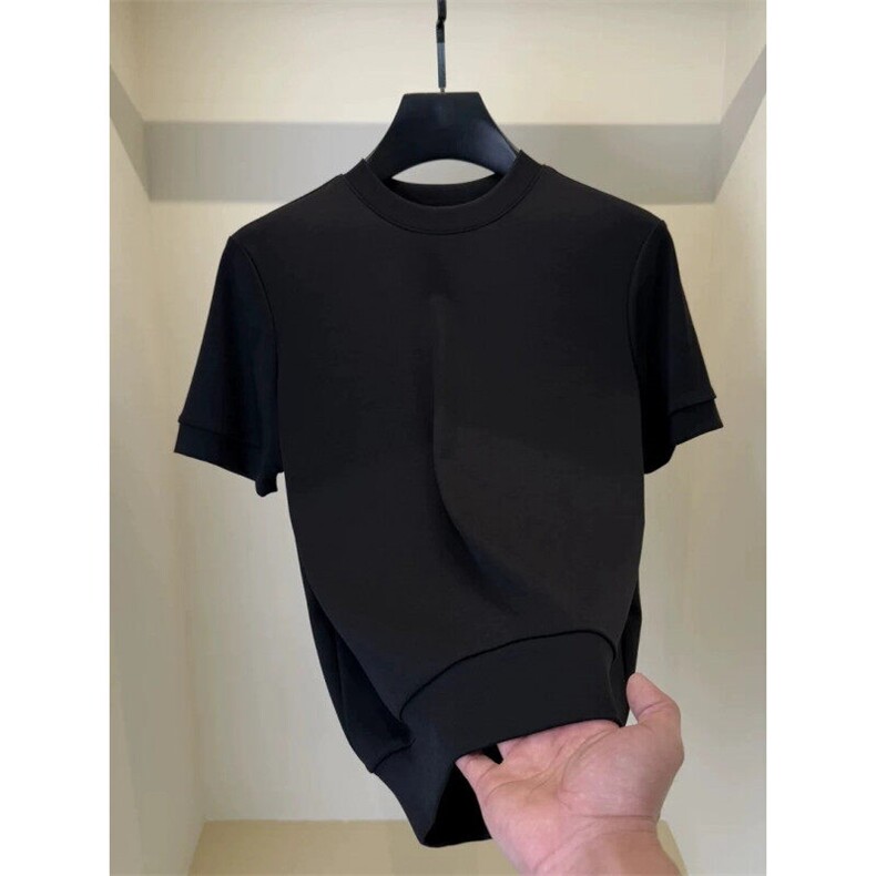 网图原版面料高端男士商务简约夏季纯色圆领短袖T恤TX10P48,男装T恤,电商B276A