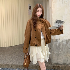 【新品有货】复古麂皮夹克2C213-905-P155-K228，女装短外套，2C213