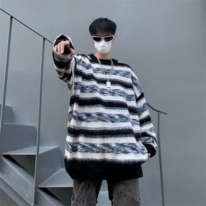 美式圆领毛衣男慵懒风休闲针织衫 MY255 P48图片