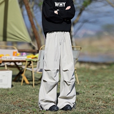 夏季侧边拉链休闲裤子超大码伞兵裤M-8XL高街软壳冲锋裤KZ1951P58，男装休闲裤，电商B238