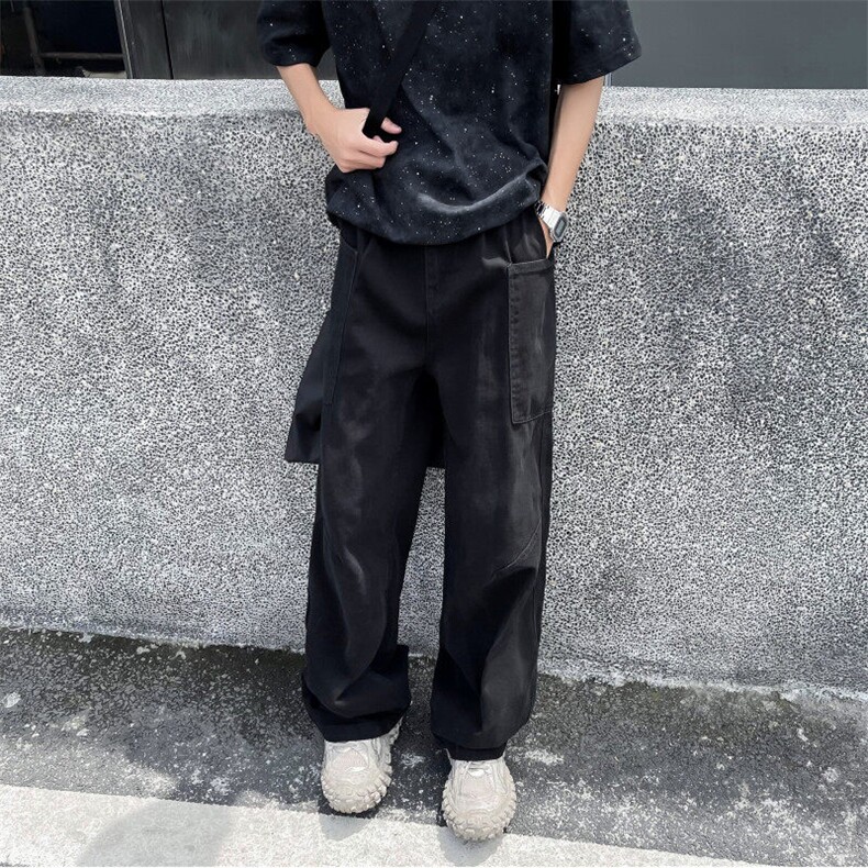 DN817-P55新款宽松休闲裤男韩版潮流百搭裤子夏季薄款阔腿拖地裤,男装休闲裤,星座603-2