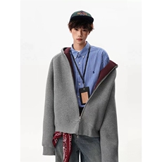 抖音得物品质26春装美式高街重磅结构双层双面卫衣开衫外套XS107，女装短外套，电商A486