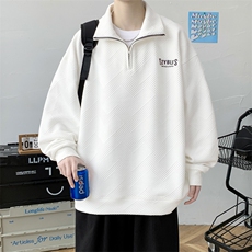 2023春上新立体提花长袖印花翻领套头百搭卫衣男481-P58控价78，男装卫衣，电商A441-1