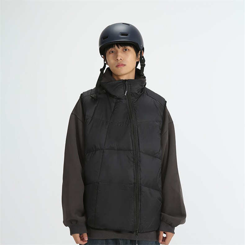 南夏乔装2025冬季新款日系纯色立领羽绒马甲面包服潮流白鸭绒马夹,男装背心/马甲,电商S006（B521）
