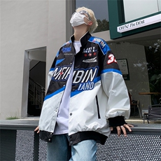 A665-P72春秋美式宽松机车夹克棒球服外套男高街ins潮牌赛车服，男装夹克，星座512-6